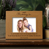 Personalised Mummy Sentiment Gift Wooden Photo Picture Frame Landscape